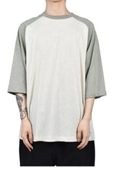 SIGNATURE BASEBALL TEE / OATMEAL/CONCRETE HEATHER