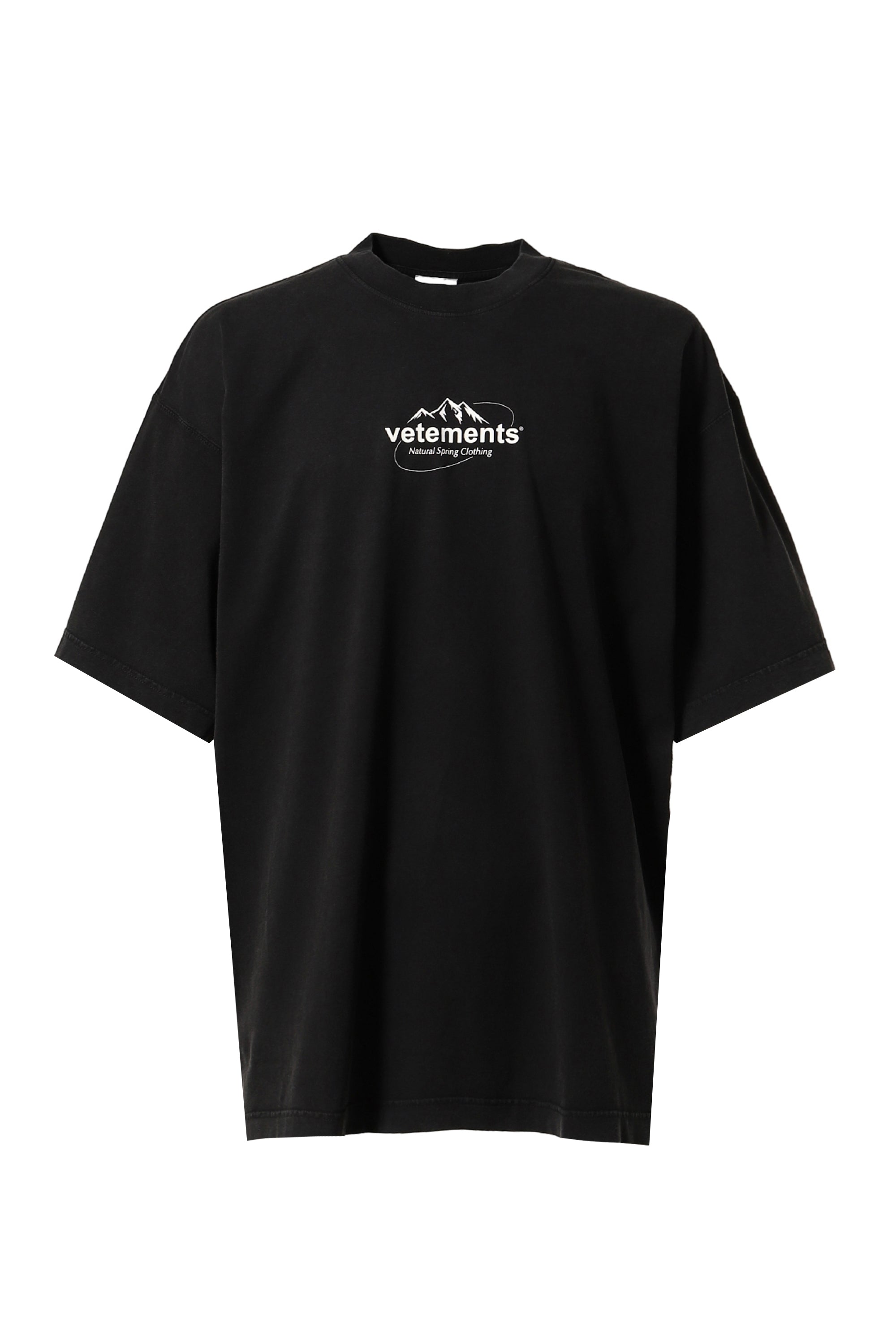 VETEMENTS ヴェトモン SS24 SPRING WATER LOGO T-SHIRT / BLK - NUBIAN