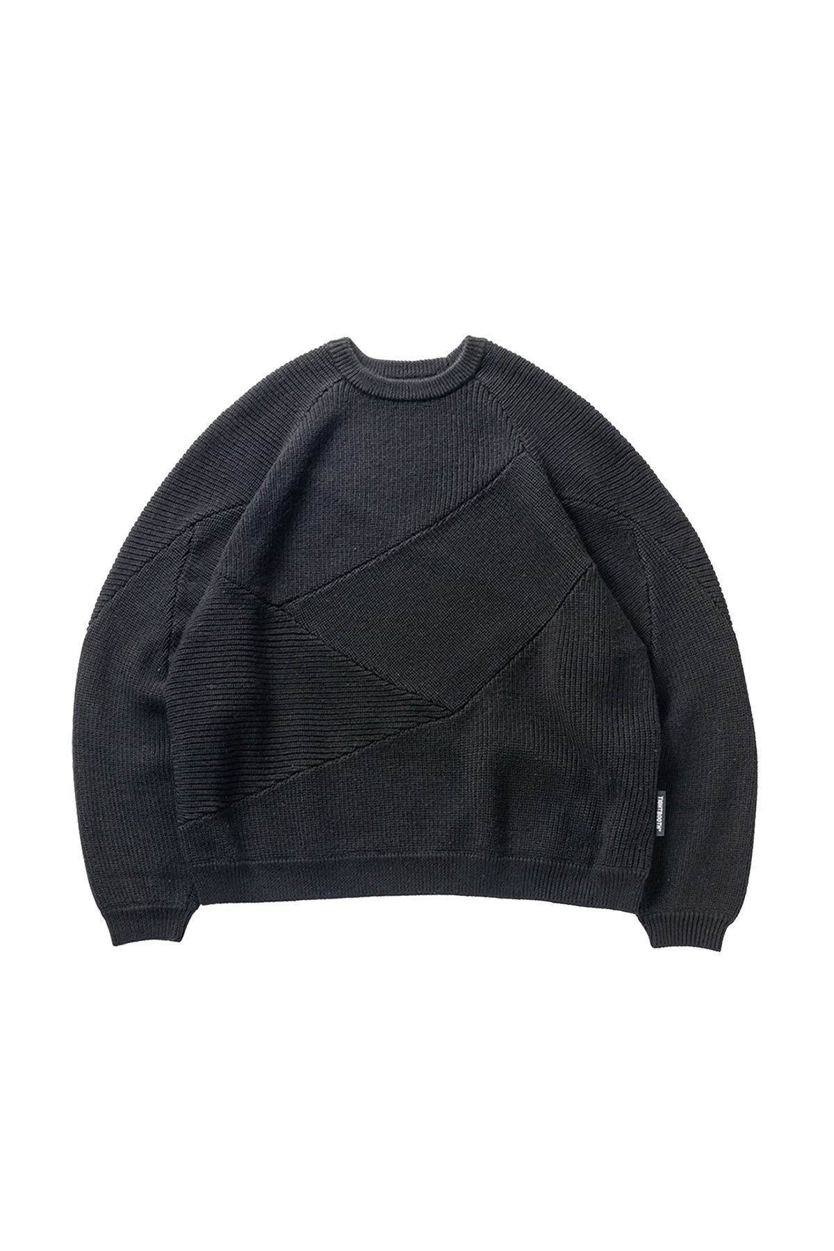 TIGHTBOOTH SPLICE KNIT SWEATER / BLK