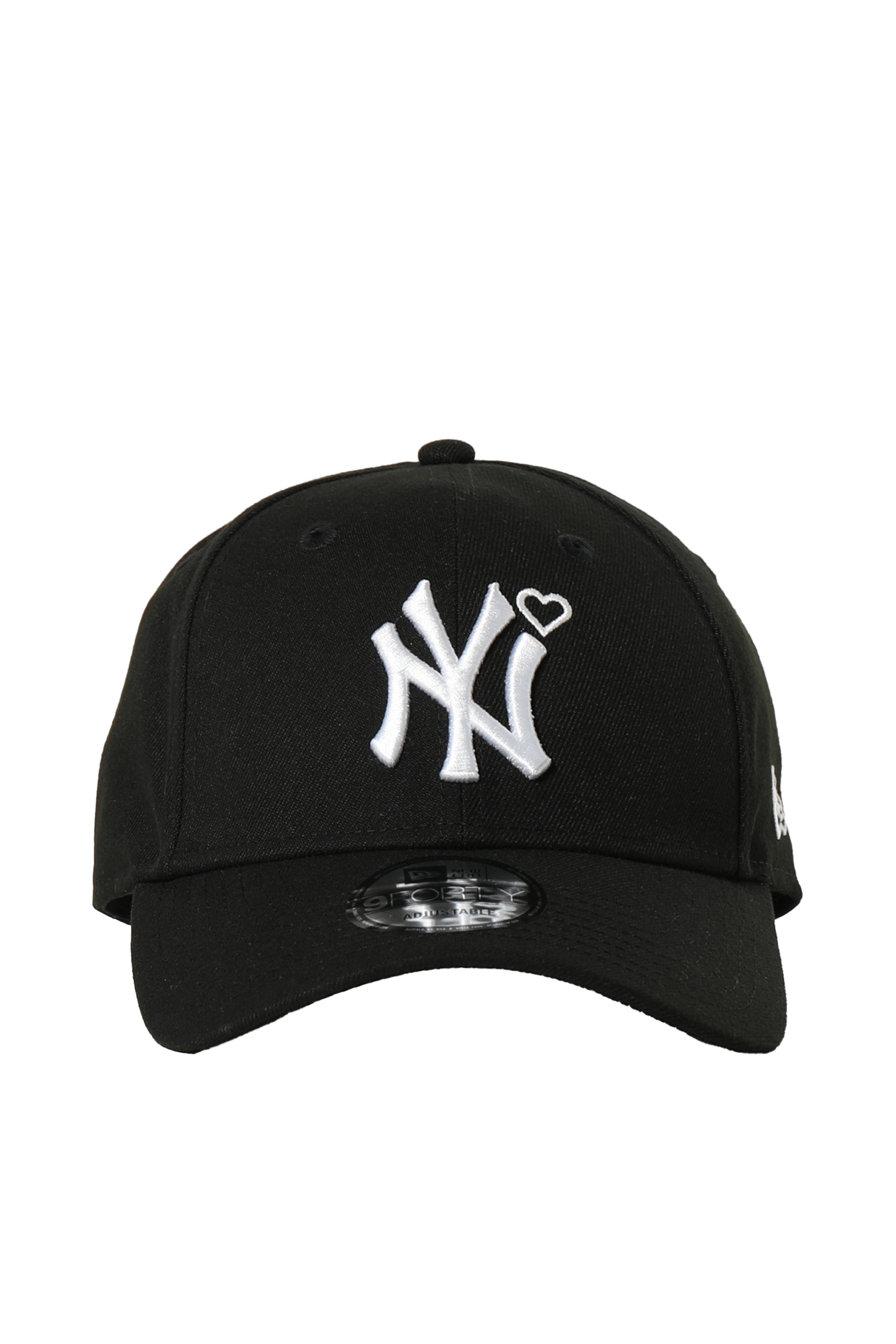 BASICKS SS24 YANKEES CAP EMBROIDERY 9 -NUBIAN FORTY BLK/WHT / HEART