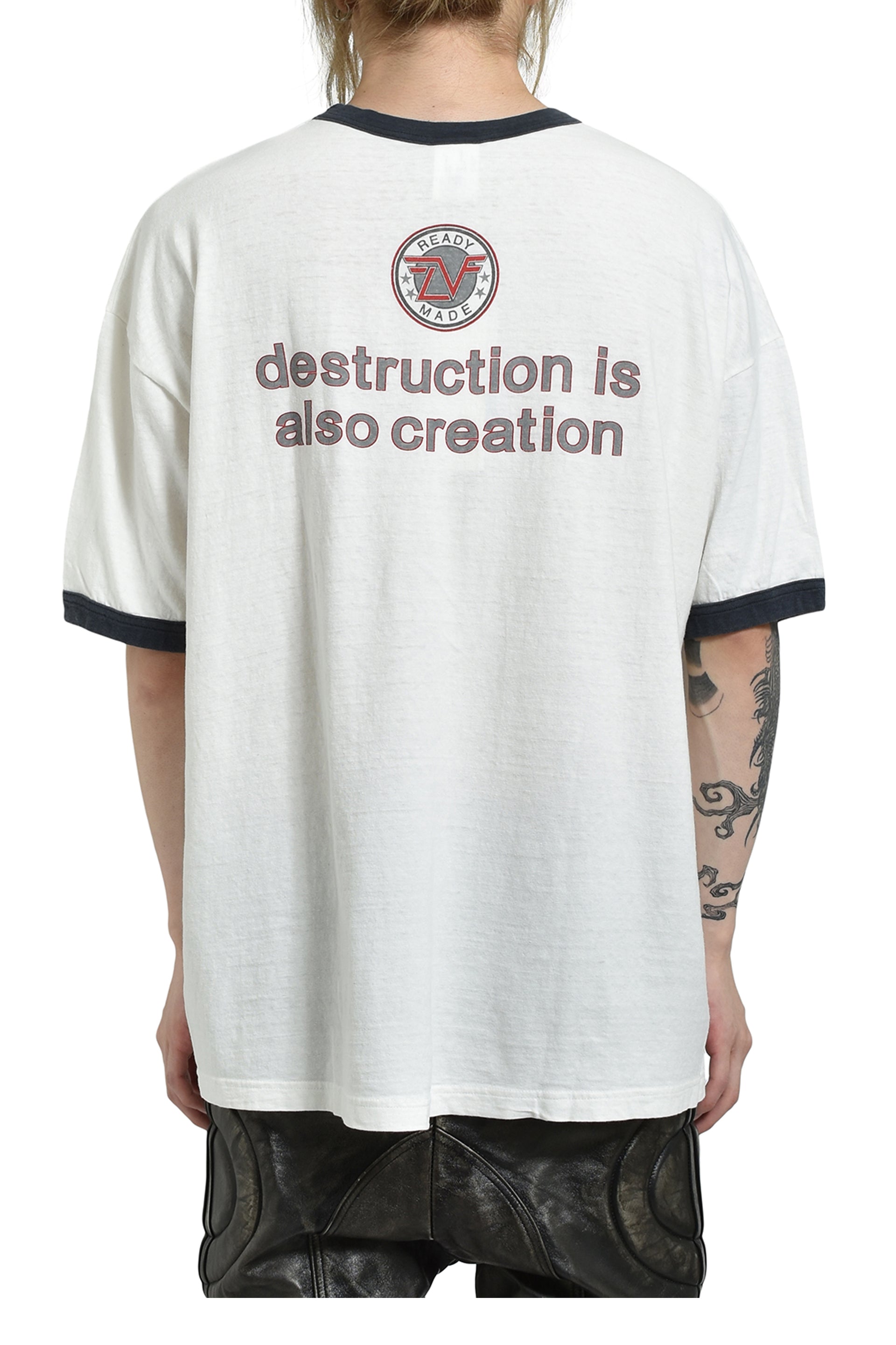 S/S RINGER T-SHIRT / WHT