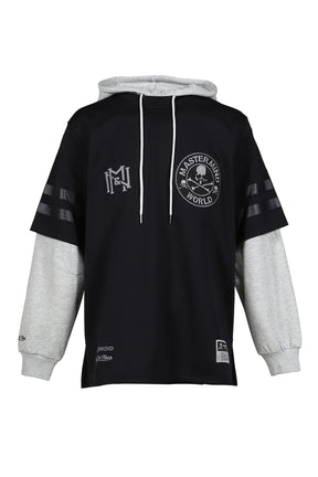 JY16966-CLBBLCK/MASTERMINDXM&N HOODED JERSEY / BLK