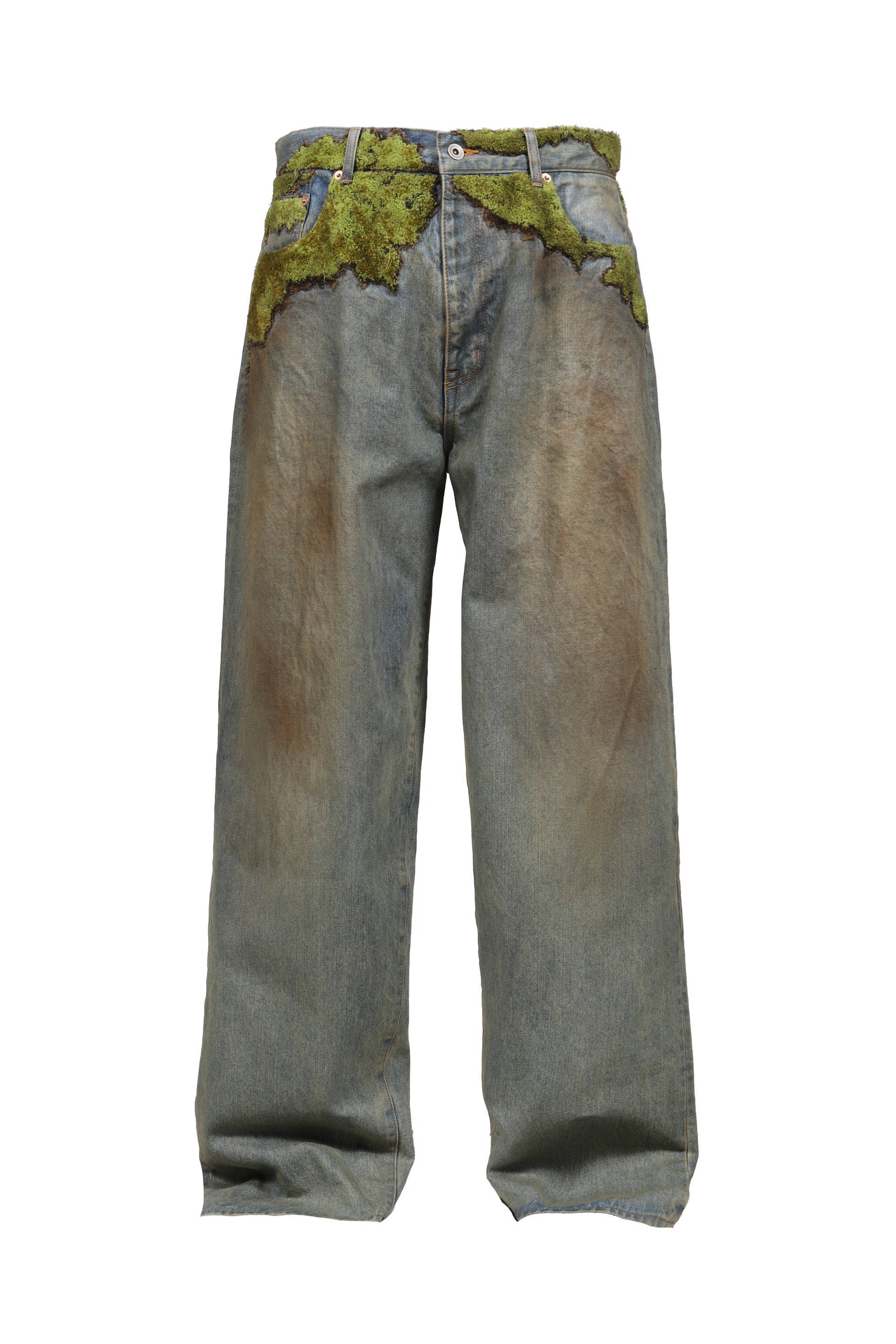 MOSS-GROWN WOOD DENIM PANTS / IND