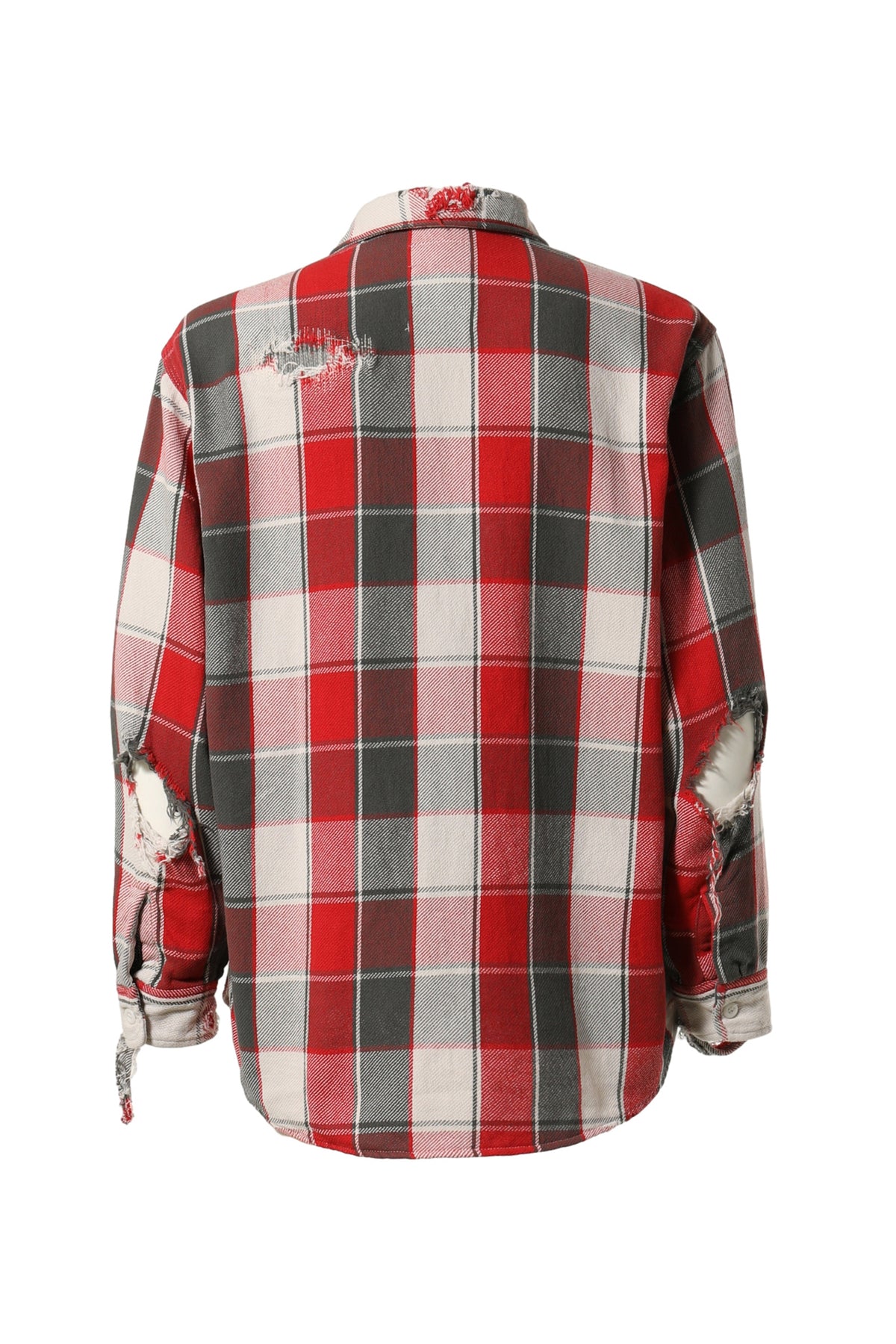 BOW WOW REPAIR AGEING FLANNEL SHIRTS / RED DAMAGE