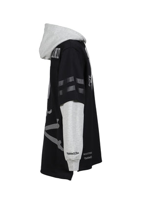 JY16966-CLBBLCK/MASTERMINDXM&N HOODED JERSEY / BLK