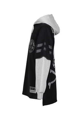 JY16966-CLBBLCK/MASTERMINDXM&N HOODED JERSEY / BLK