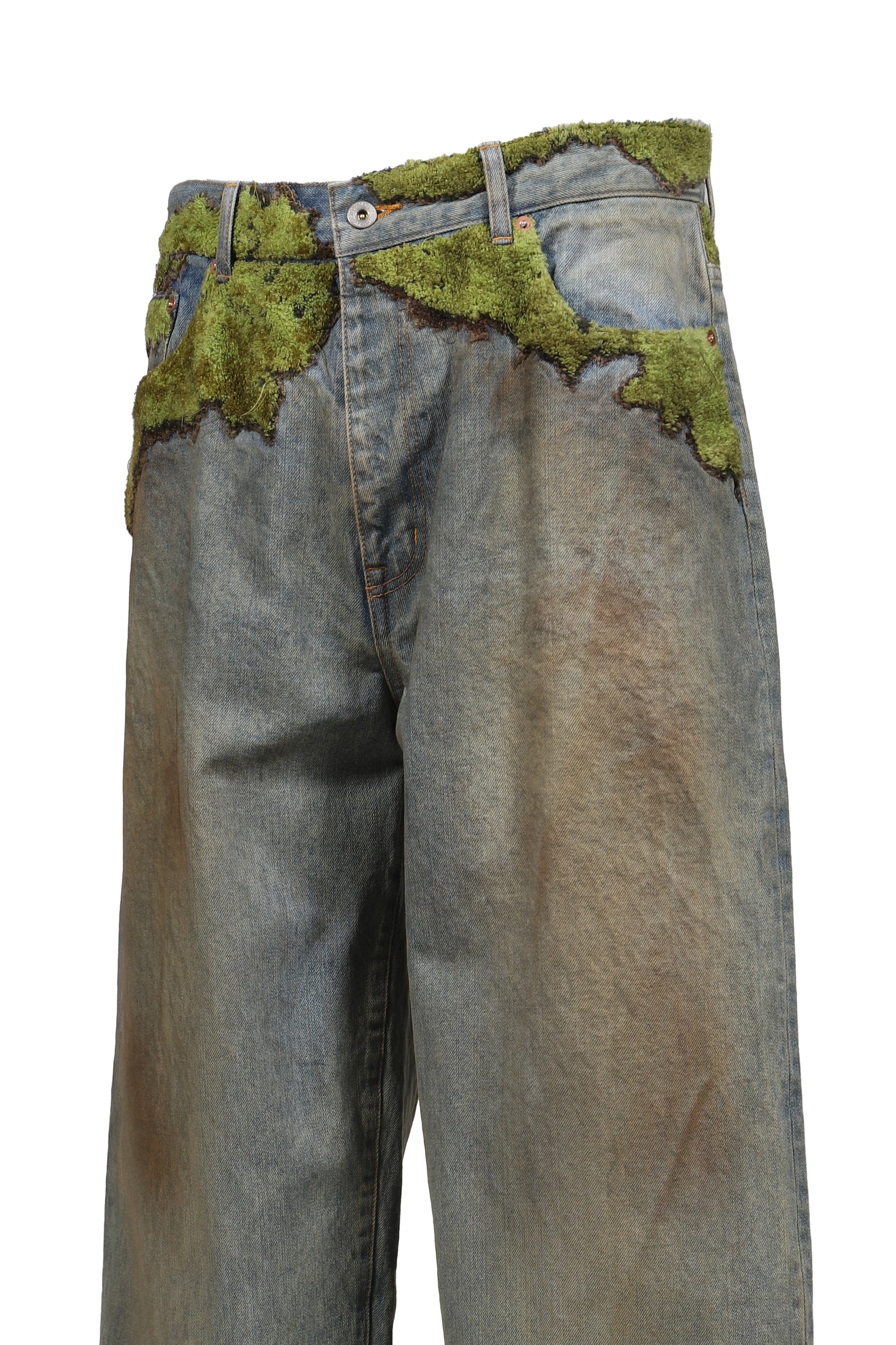 MOSS-GROWN WOOD DENIM PANTS / IND
