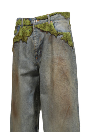 MOSS-GROWN WOOD DENIM PANTS / IND