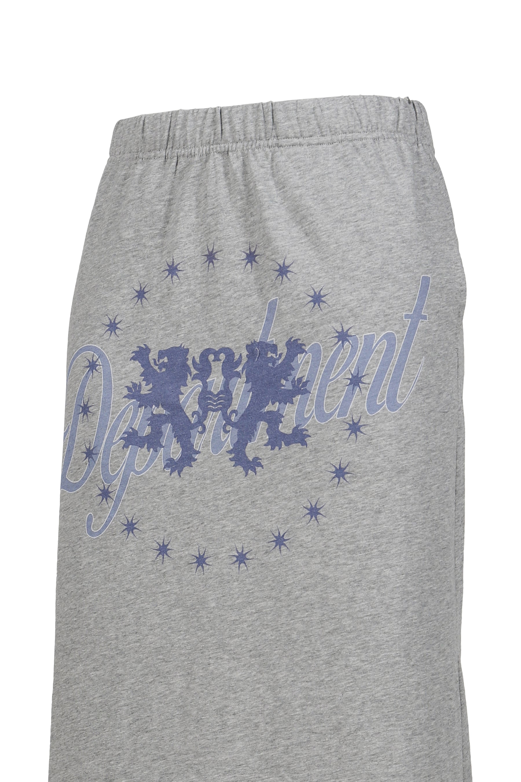 BADGE PRINTED VINTAGE LONG DRESS / GRY