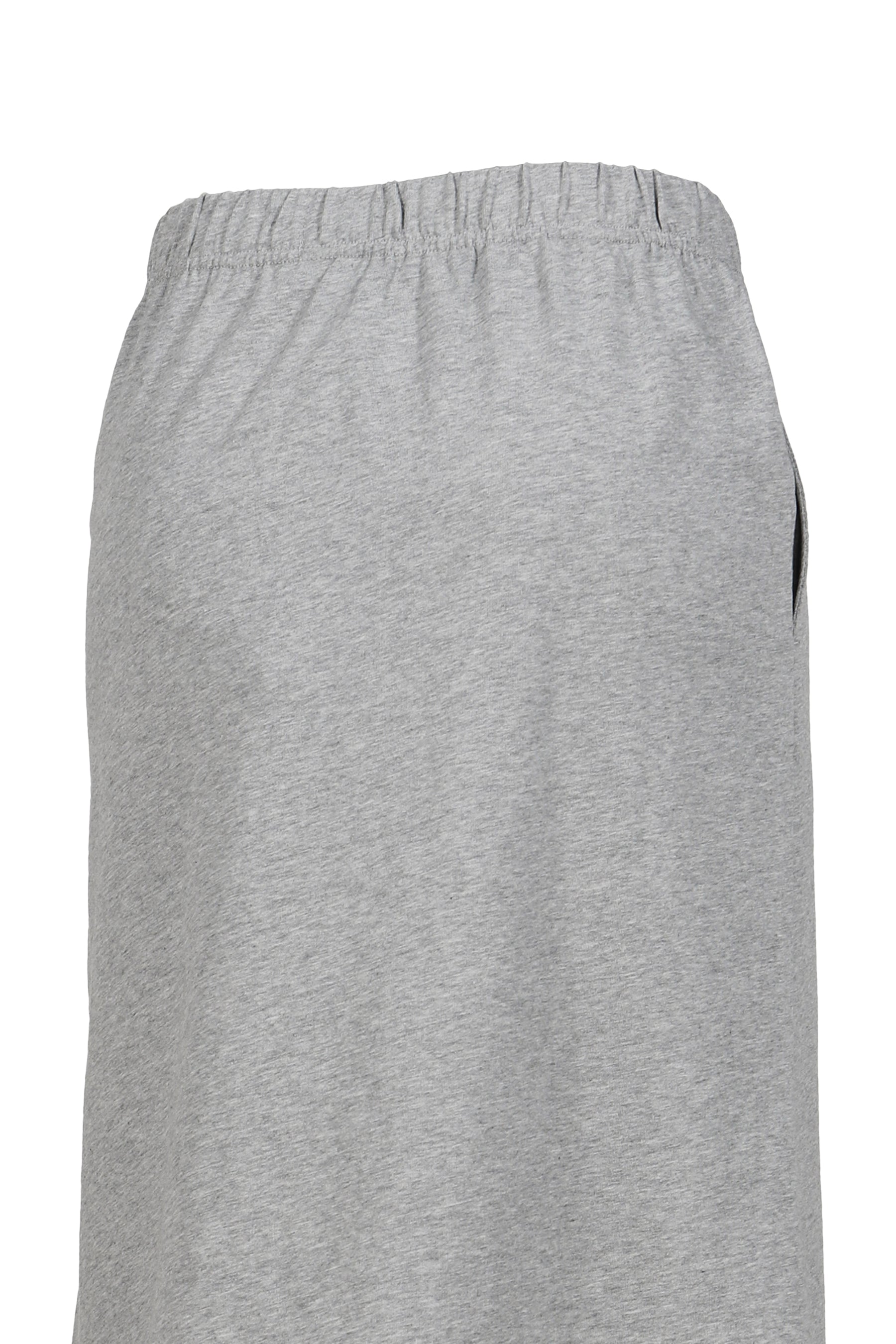 BADGE PRINTED VINTAGE LONG DRESS / GRY