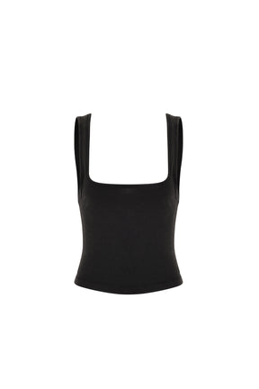 entire studios SQUARE NECK TANK / WASHED BLK