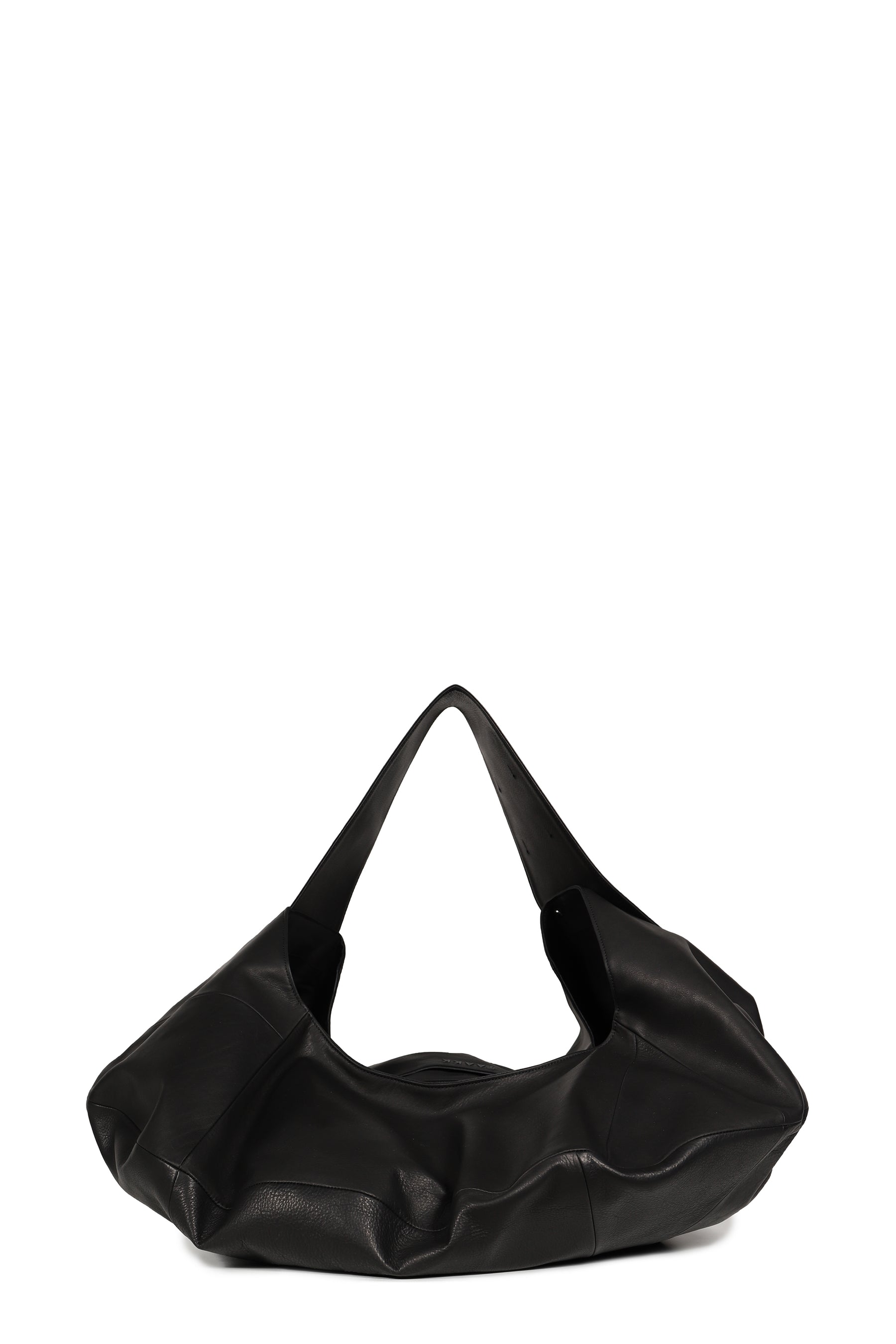 MIDDLE SIZE LEATHER BAG / BLK