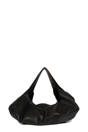 MIDDLE SIZE LEATHER BAG / BLK