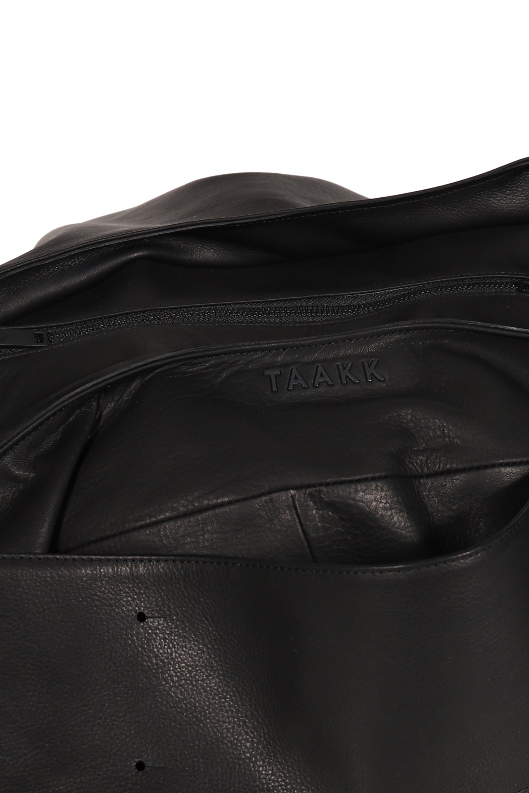 MIDDLE SIZE LEATHER BAG / BLK