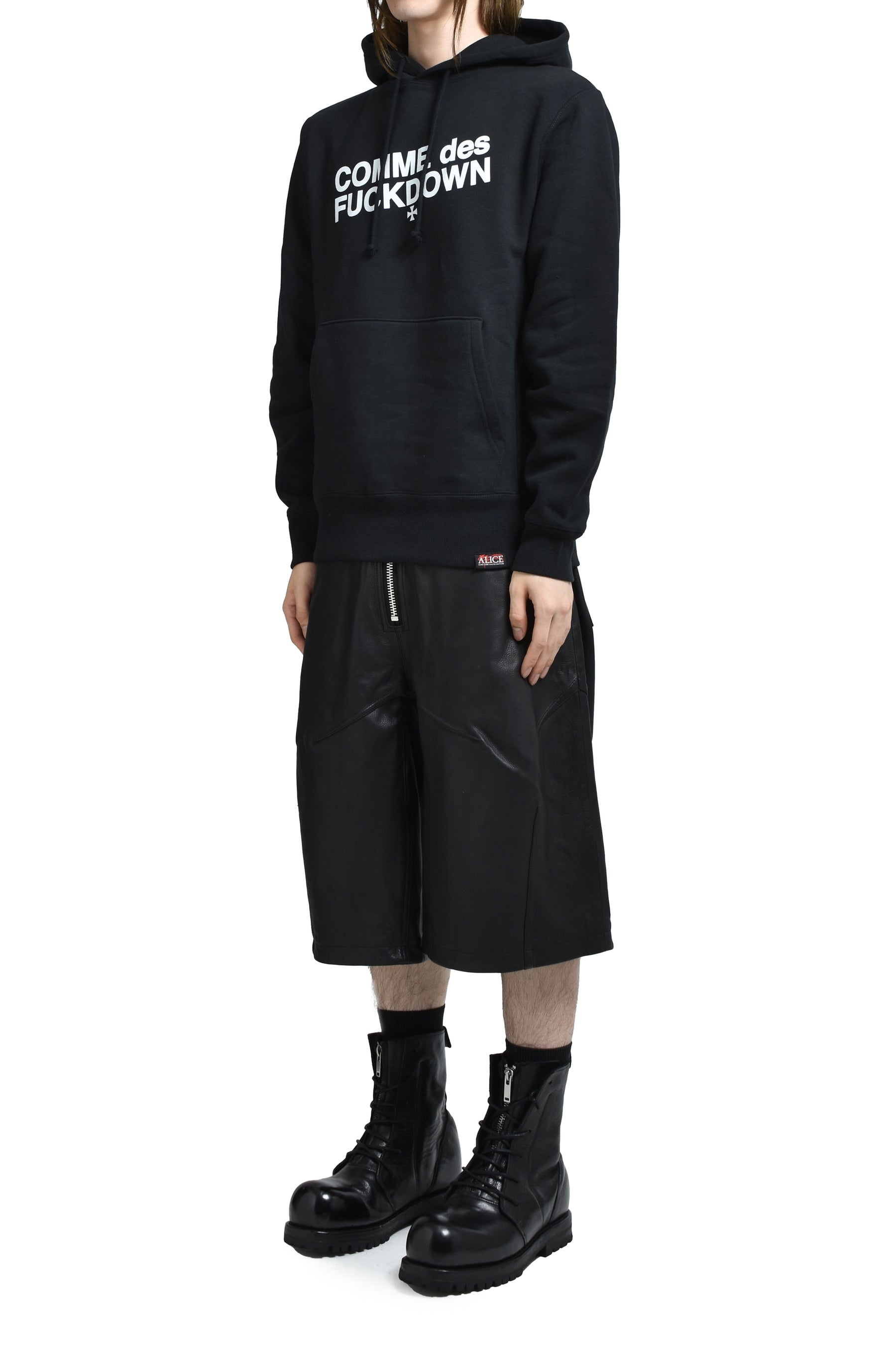 ALICE X SSUR COMME HOODIE / BLK 
