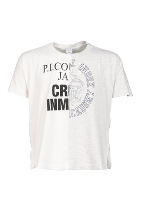 FAKE SHOULDER SEAM T-SHIRTS / WHT