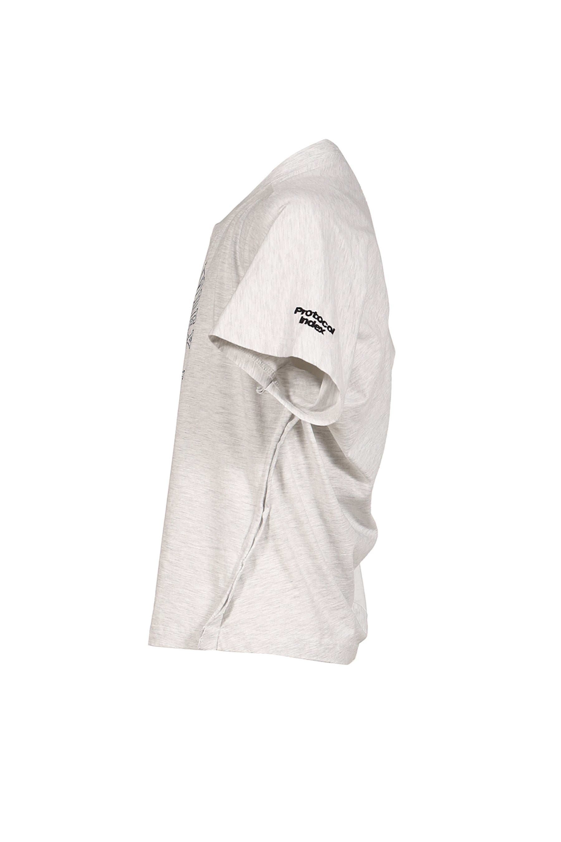 FAKE SHOULDER SEAM T-SHIRTS / WHT