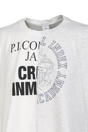 FAKE SHOULDER SEAM T-SHIRTS / WHT