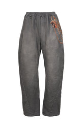 TROMPE L’OEIL EMBROIDERY SWEATPANTS / BLK