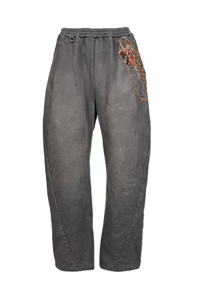 TROMPE L’OEIL EMBROIDERY SWEATPANTS / BLK