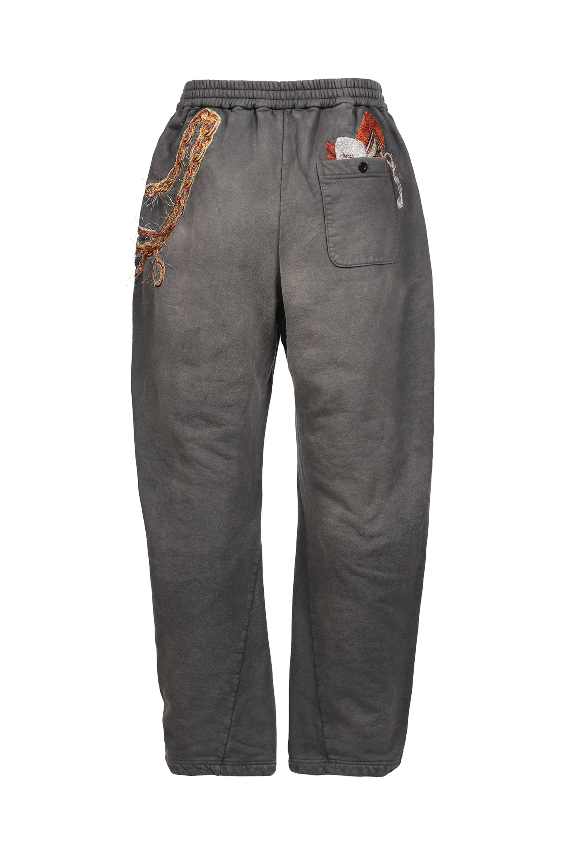 TROMPE L’OEIL EMBROIDERY SWEATPANTS / BLK