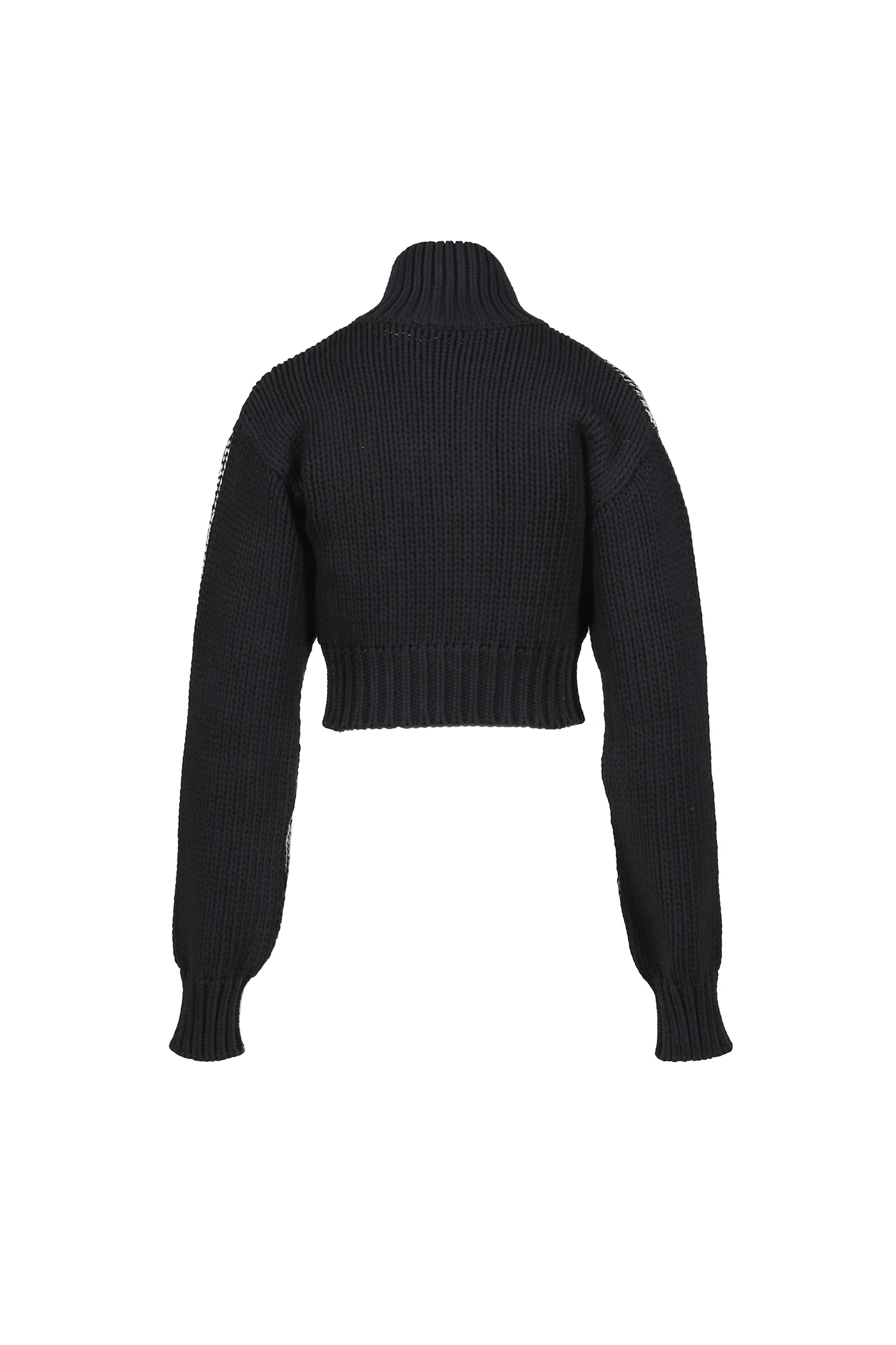 Zipper cardigan knit / black 