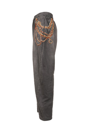 TROMPE L’OEIL EMBROIDERY SWEATPANTS / BLK