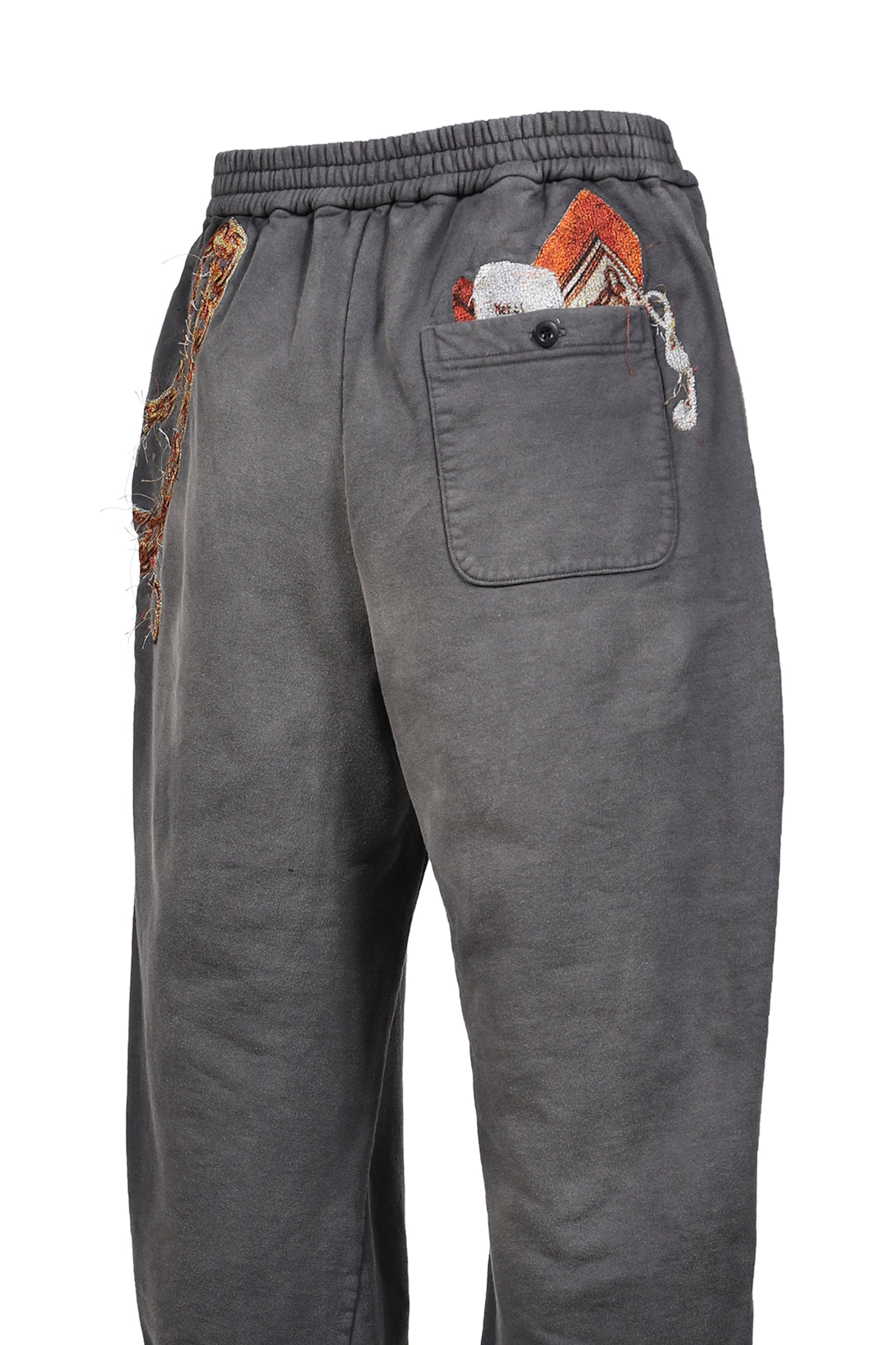 TROMPE L’OEIL EMBROIDERY SWEATPANTS / BLK