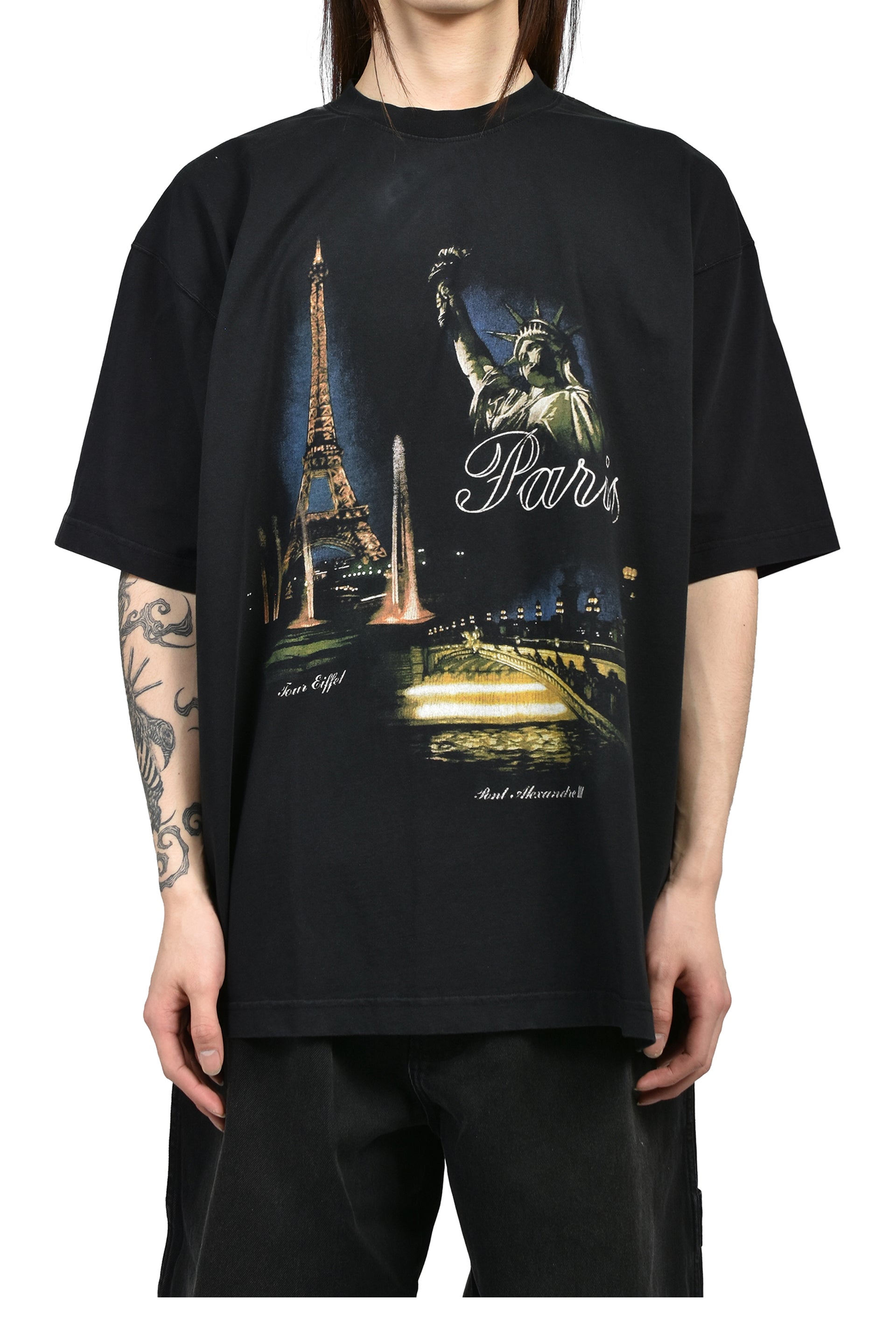 PARIS TOURIST T-SHIRT / BLK