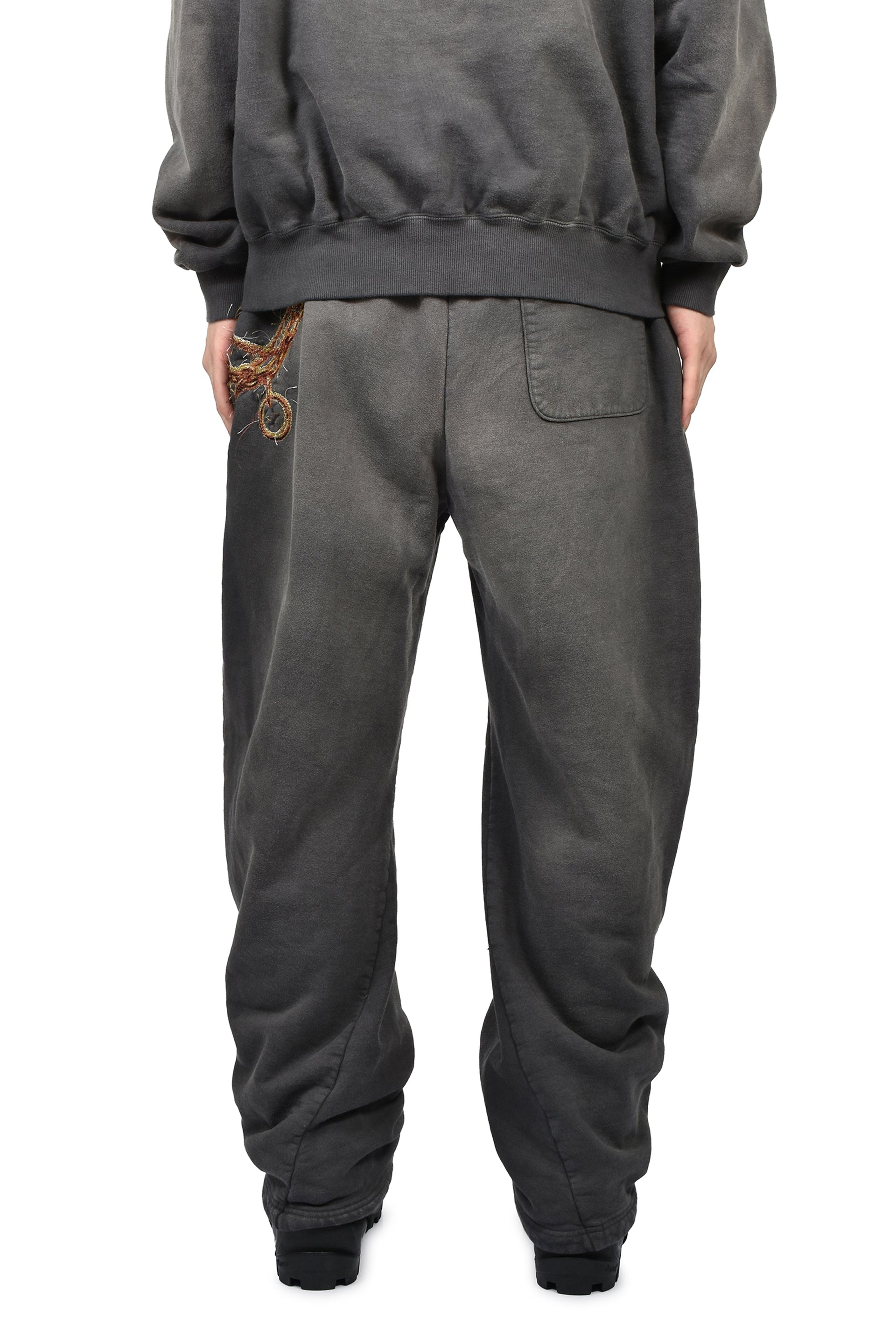 TROMPE L’OEIL EMBROIDERY SWEATPANTS / BLK