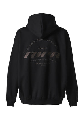 STRAIGHT UP HOODED SWEAT SHIRT / BLK