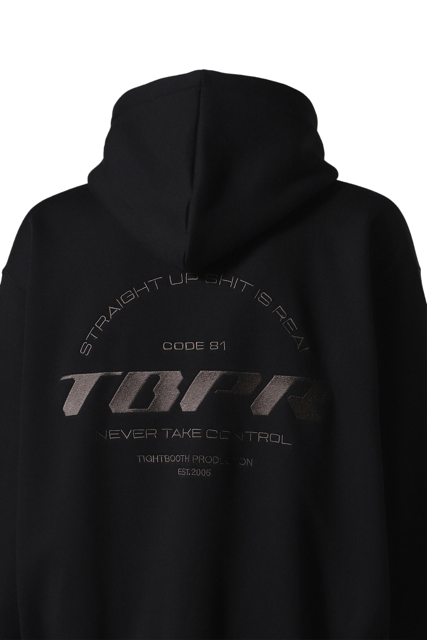 STRAIGHT UP HOODED SWEAT SHIRT / BLK