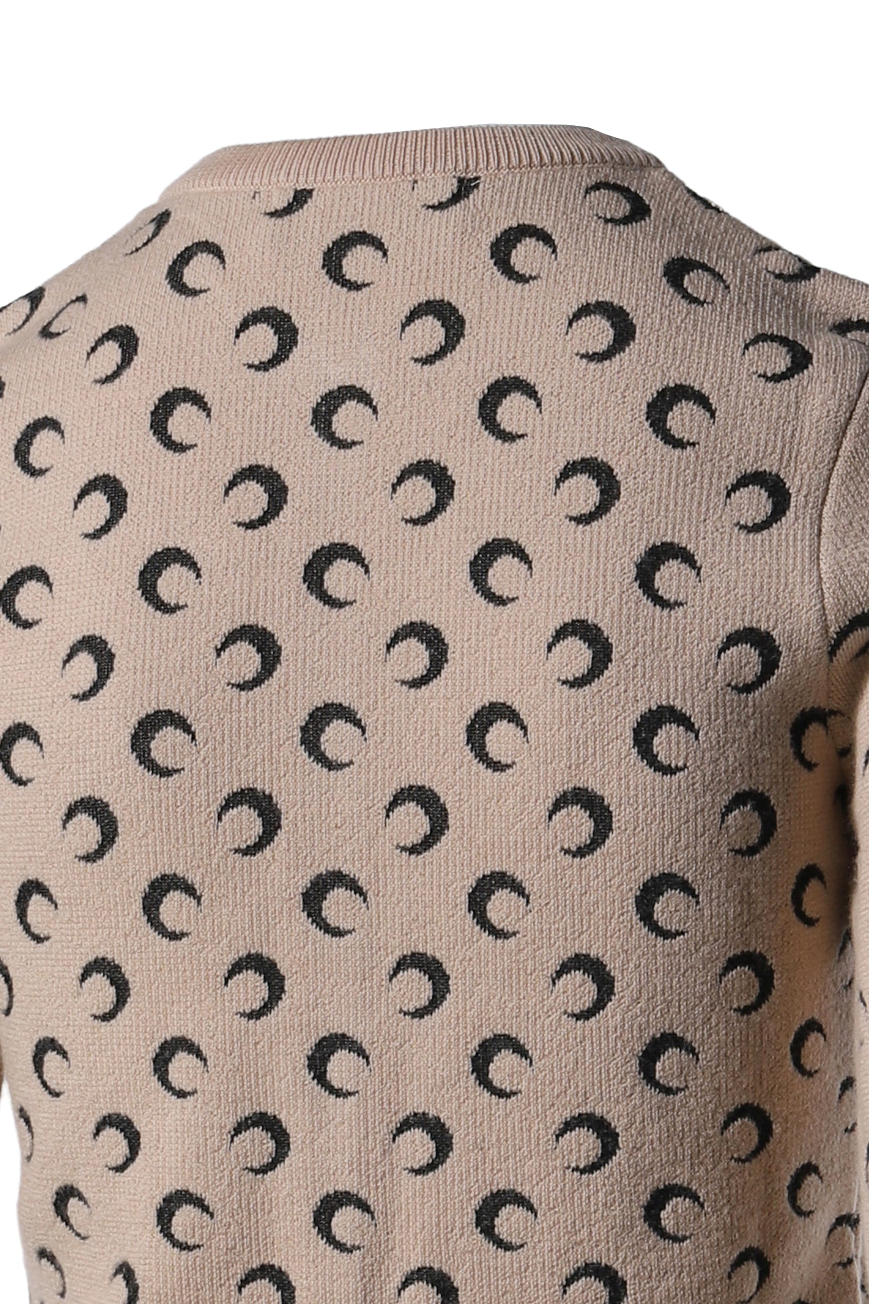 MOON LOGO KNIT FITTED CARDIGAN / TAN