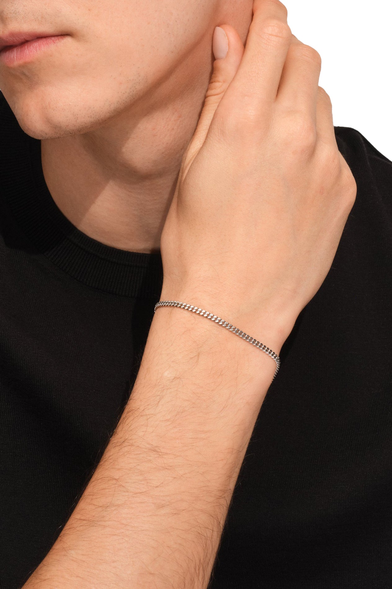 CURB BRACELET M / SIL