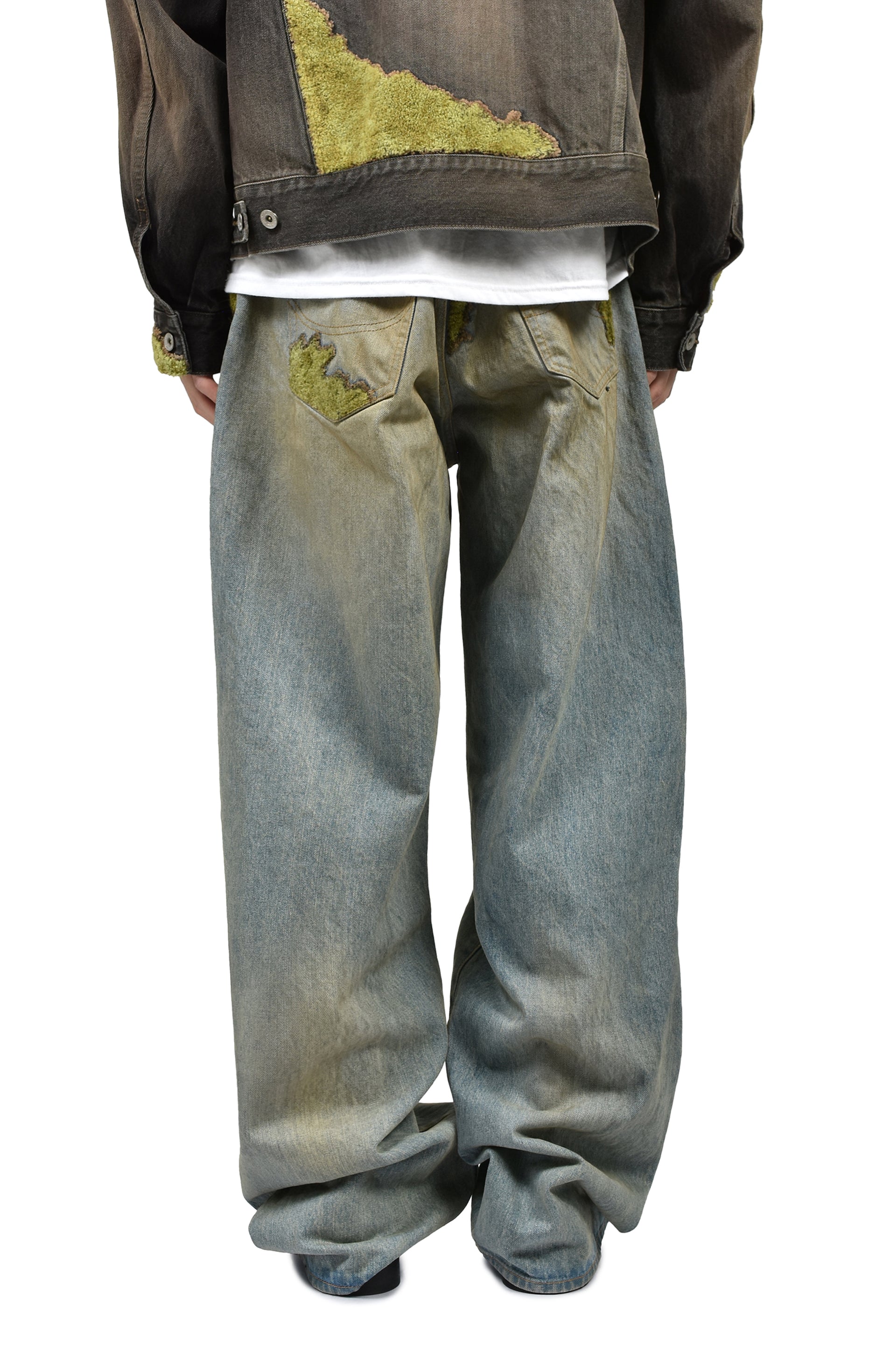 MOSS-GROWN WOOD DENIM PANTS / IND