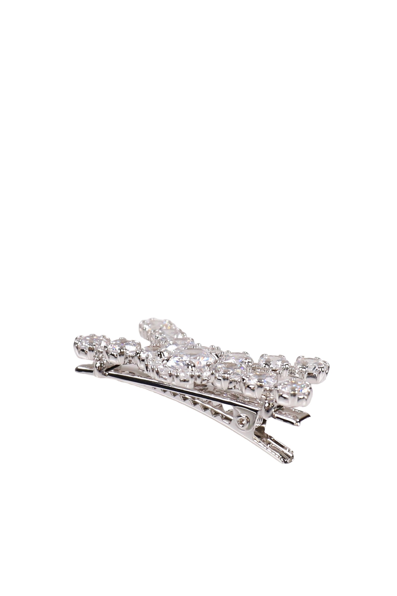 GEMSTONE PAVE BOW HAIR PIN / SIL