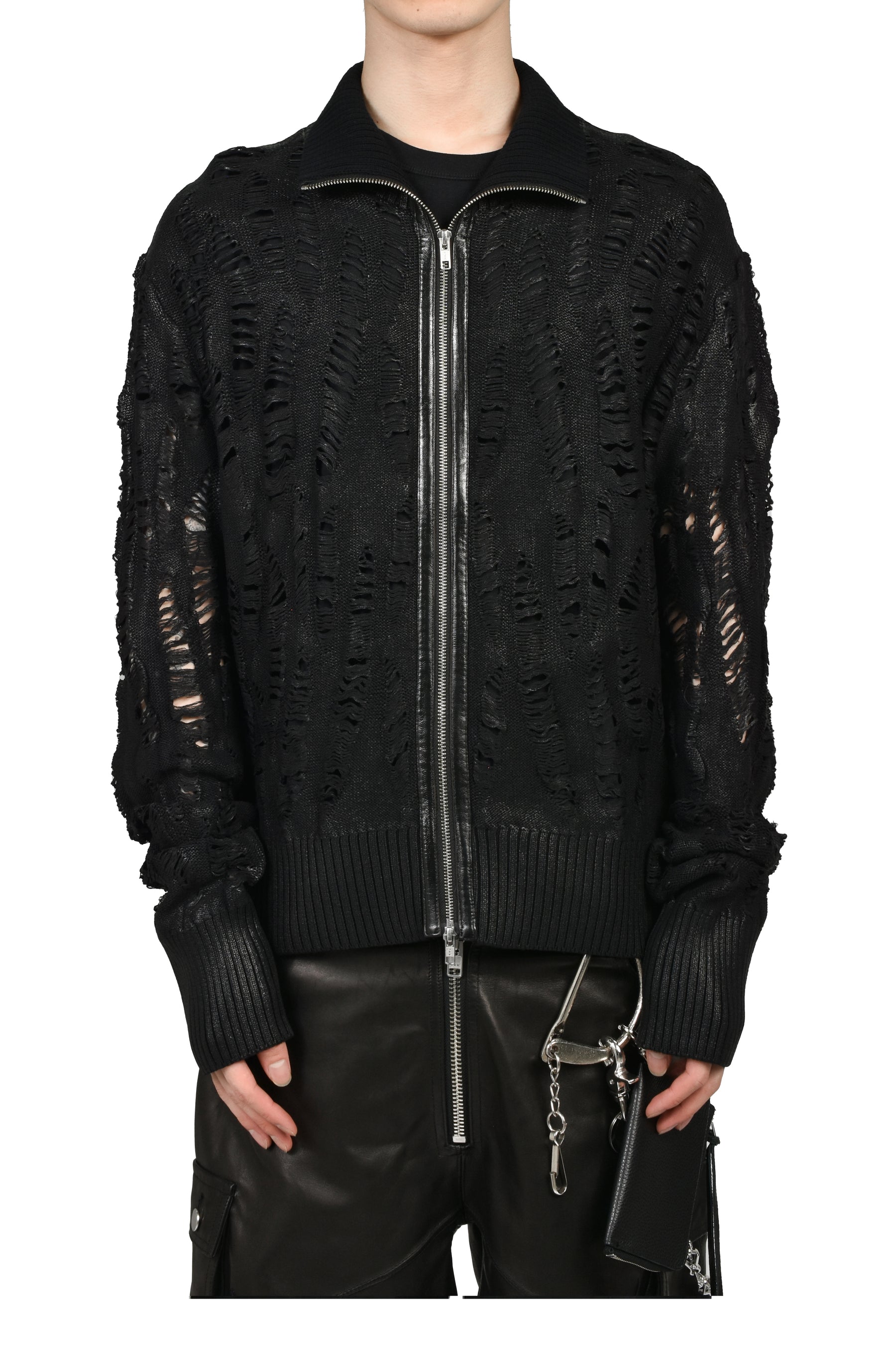新品 FILTH DESTROY ZIP UP / BLK FILTH フィルス SS26 DESTROY WAXED DRIVERS / WAXED BLK - NUBIAN