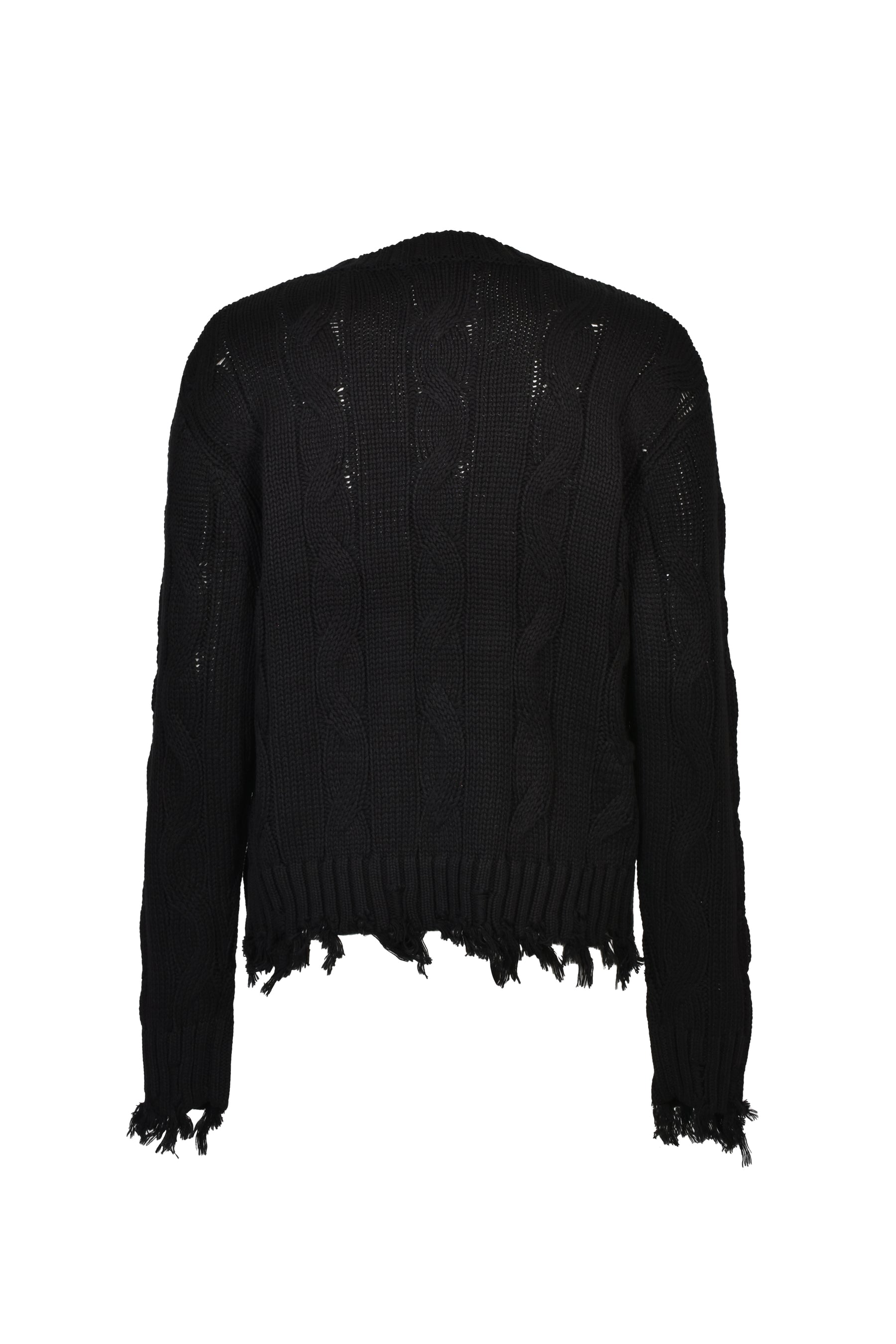CABLE SWEATER / BLK