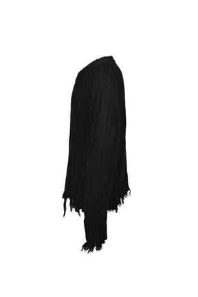 CABLE SWEATER / BLK