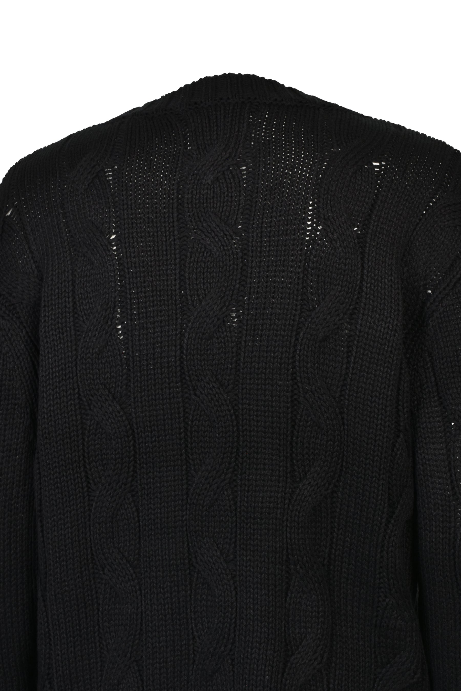 CABLE SWEATER / BLK