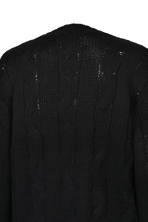 CABLE SWEATER / BLK