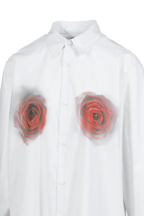 Shirt printed "BLURRY ROSES"