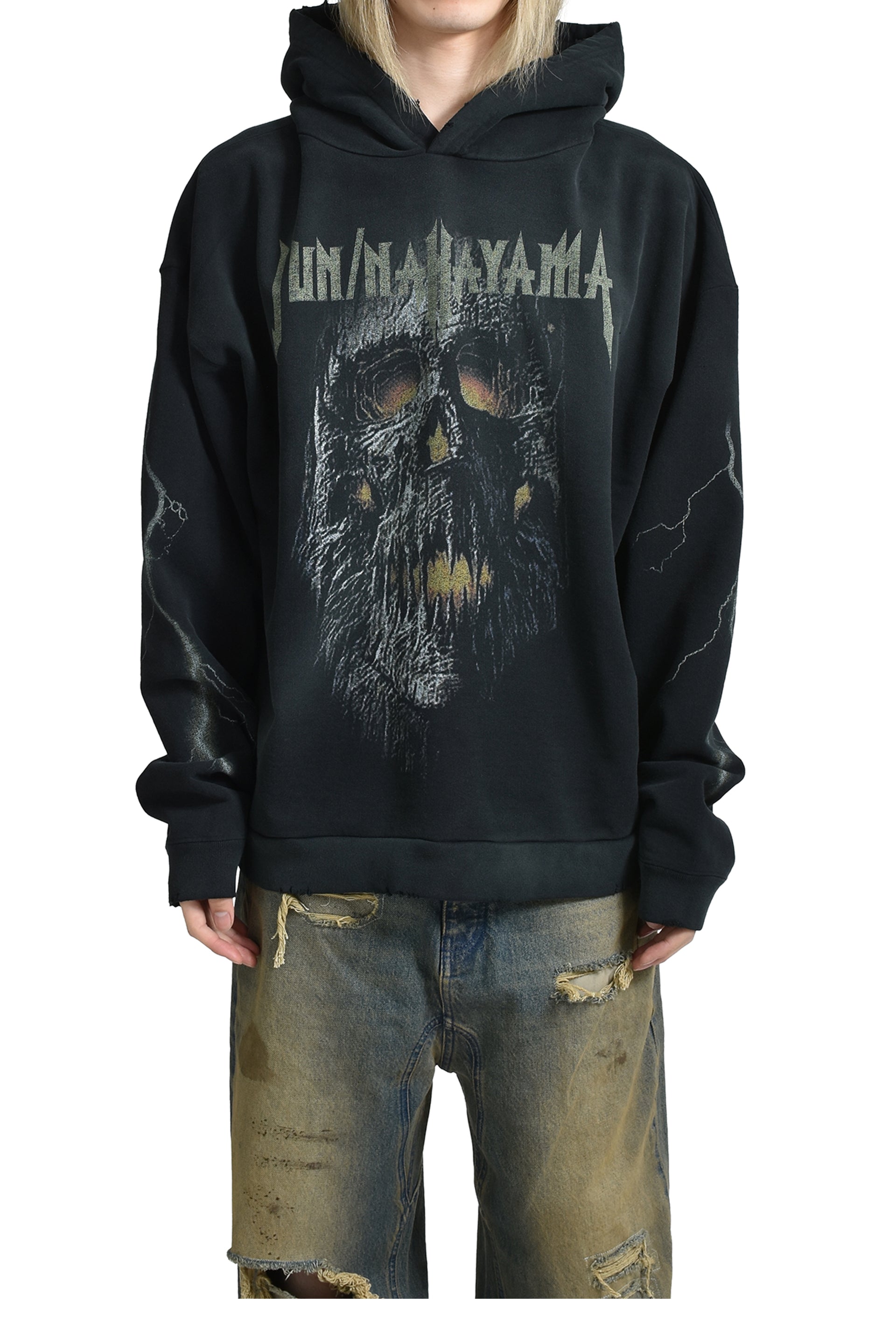 JUN/NAKAYAMA SKULL HOODIE / BLK