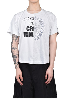 FAKE SHOULDER SEAM T-SHIRTS / WHT