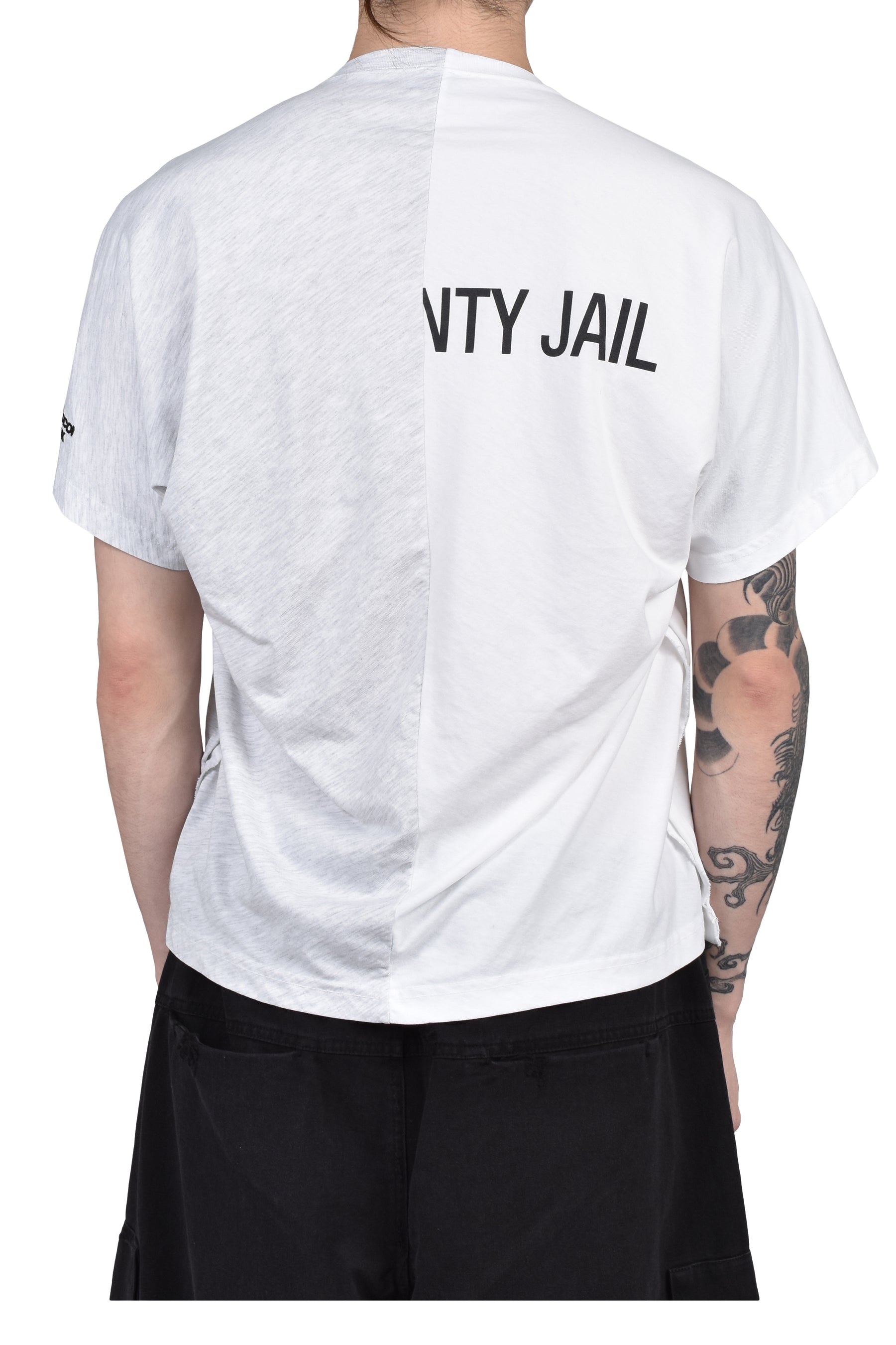 FAKE SHOULDER SEAM T-SHIRTS / WHT