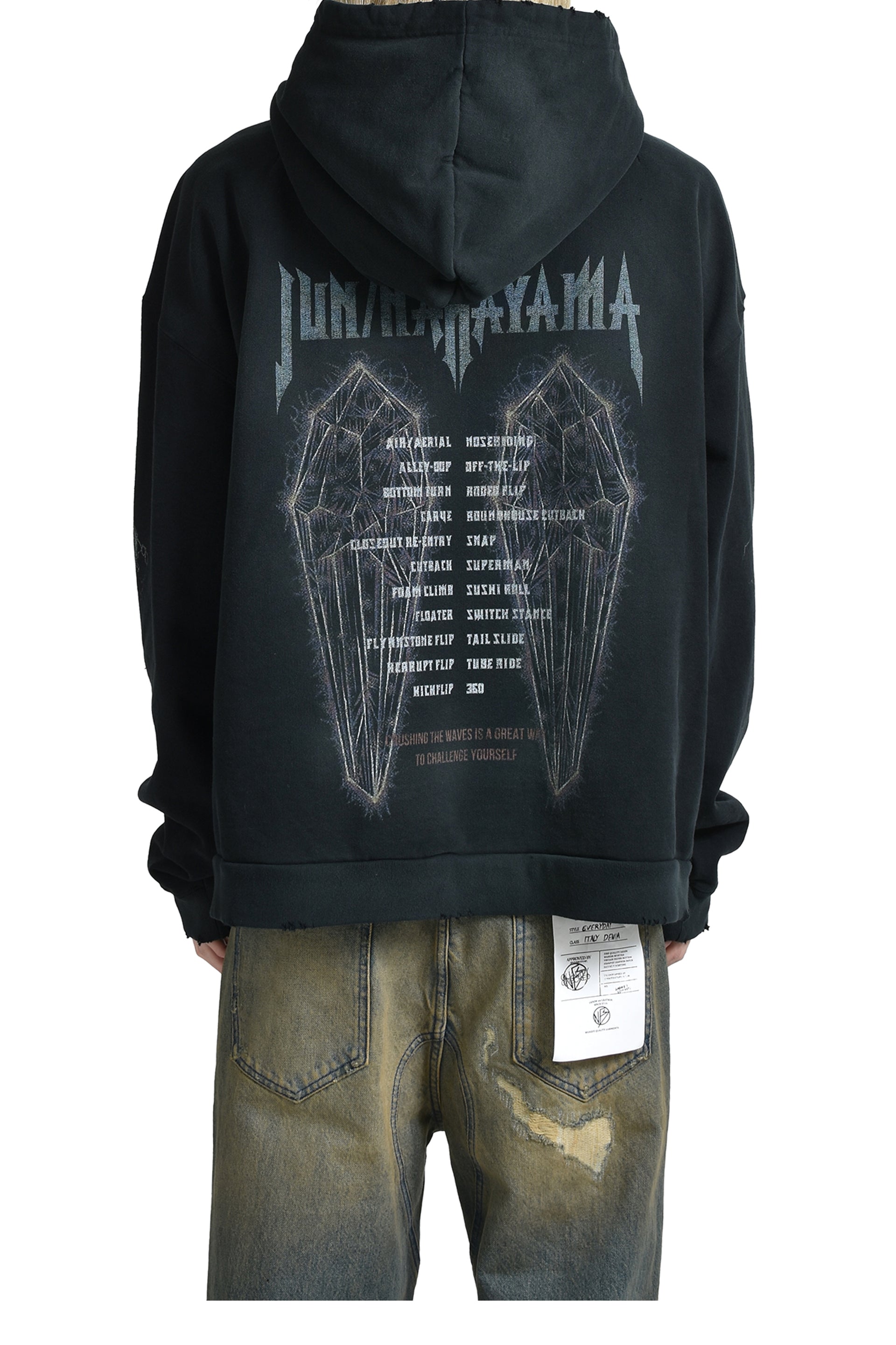 JUN/NAKAYAMA SKULL HOODIE / BLK