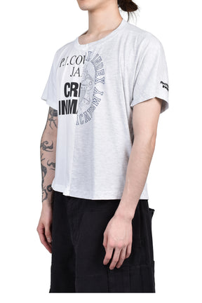 FAKE SHOULDER SEAM T-SHIRTS / WHT