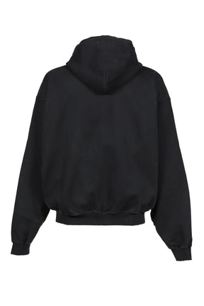 VETEMENTSXMOTORHEAD DOUBLE GRAPHIC ZIP-UP HOODIE / WASHED BLK