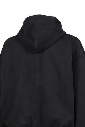 VETEMENTSXMOTORHEAD DOUBLE GRAPHIC ZIP-UP HOODIE / WASHED BLK