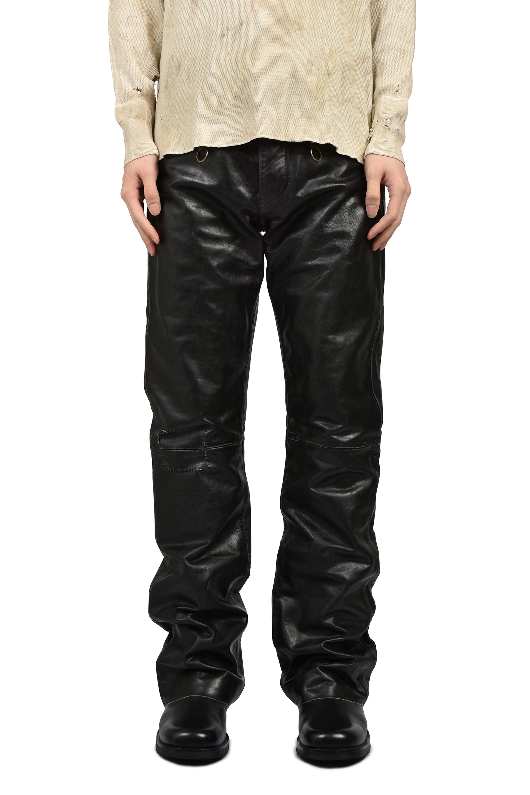 WICKED GAME LEATHER FLARES / BLK SAND